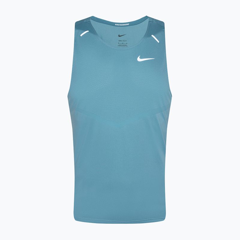 Чоловіча бігова майка Nike Dri-Fit Rise 365denim бірюза / світловідбиваюче срібло