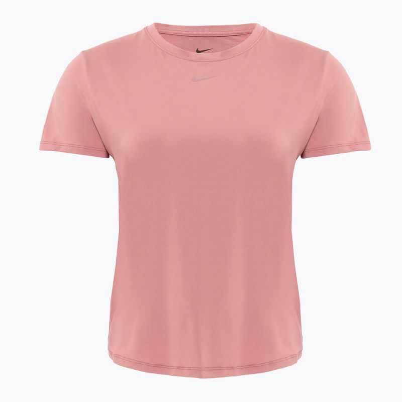 Футболка жіноча Nike One Classic Dri-Fit canyon pink/black