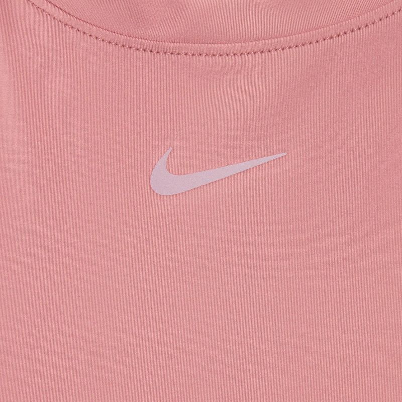 Жіноча футболка Nike One Classic Dri-Fit каньйон рожевий/чорний 3