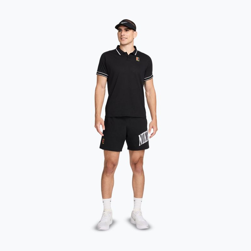 Футболка поло тенісна чоловіча Nike Court Heritage Polo black/white 2