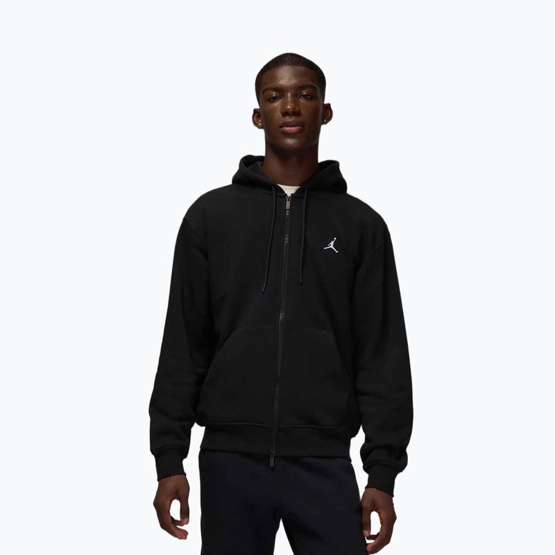 Чоловіча флісова толстовка Nike Jordan Brooklyn Fleece Full Zip black/white