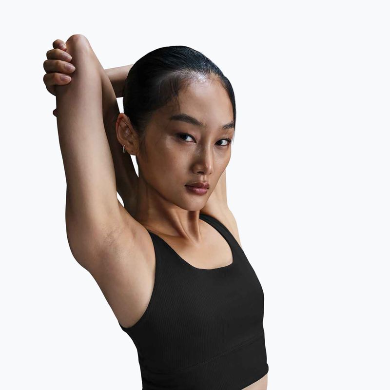 Бюстгальтер для тренувань Nike Zenvy Rib Light Support Longline black/black 4