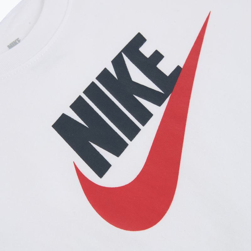 Футболка дитяча Nike Sportswear white/obsidian/university red 3
