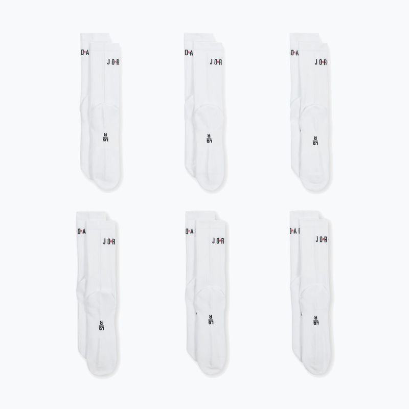 Шкарпетки Nike Jordan Everyday Crew 6 пар white/gym red/black 2