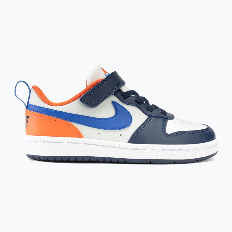 Кросівки дитячі Nike Court Borough Low Recraft white/navy/orange 2