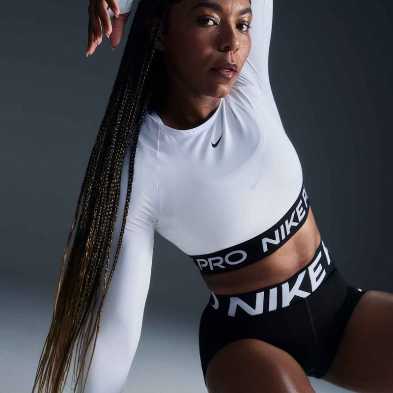Шорти жіночі Nike Pro Sculpt High Waisted 3" Biker black/white 4