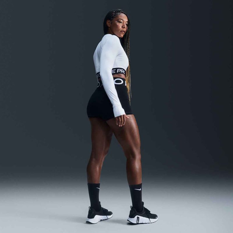 Шорти жіночі Nike Pro Sculpt High Waisted 3" Biker black/white 11