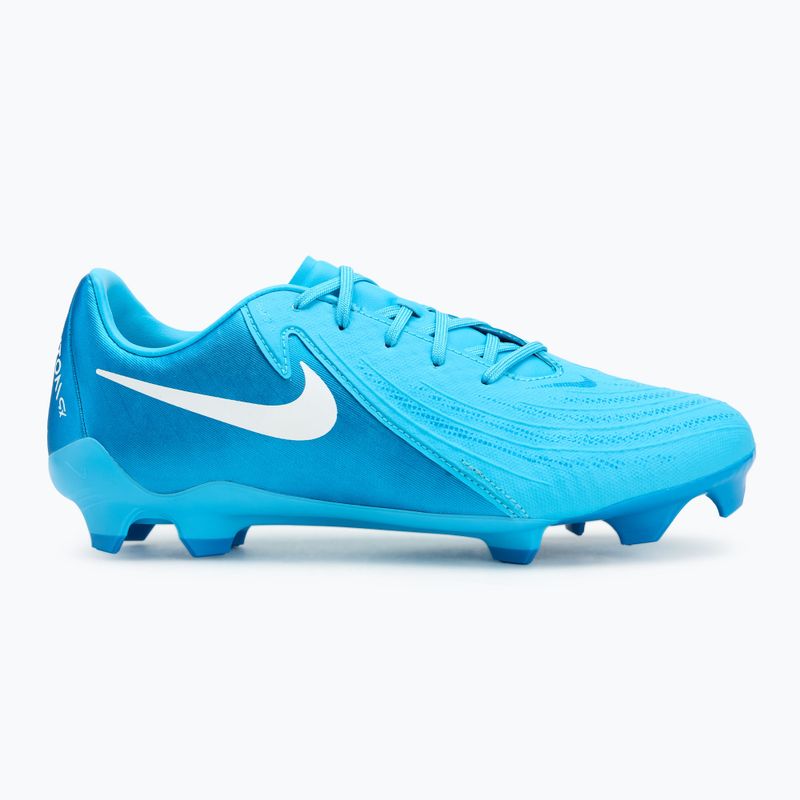 Футбольні бутси Nike Phantom GX II Academy FG/MG синього кольору / білі 2