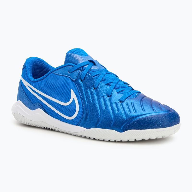 Кросівки футбольні дитячі Nike Tiempo Legend 10 Academy IC solar/white