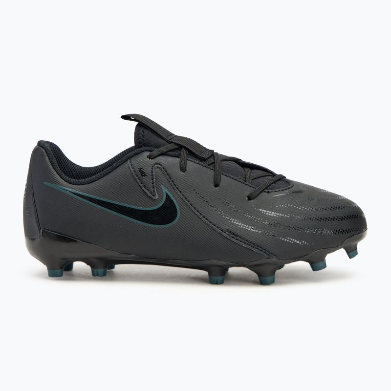 Футбольні бутси Nike Phantom GX II Academy FG/MG Junior чорні/глибокі джунглі/чорні 2