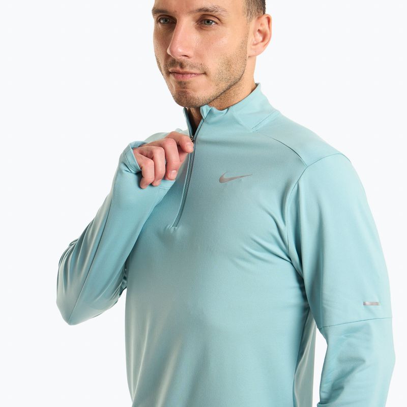 Чоловічий біговий лонгслів Nike Dri-FIT Element 1/2-Zip джинсовий бірюзовий 3