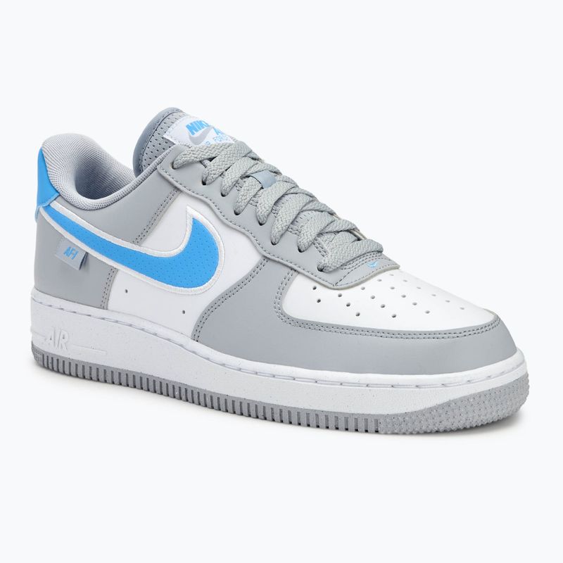 Чоловічі кросівки Nike Air Force 1 '07 Next Nature вовчий сірий / білий / університетський синійбі