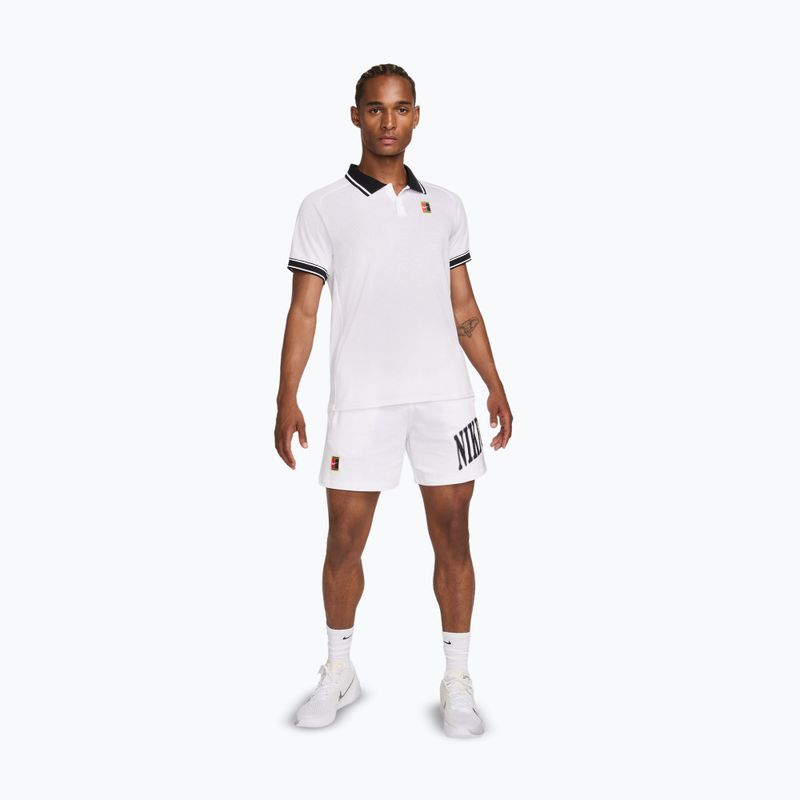 Футболка поло тенісна чоловіча Nike Court Heritage Polo white/black 2