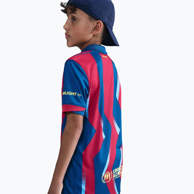 Футболка футбольна дитяча Nike FC Barcelona 2025/26 Stadium Fourth gym blue/gym blue/salsa red/opti yellow 4