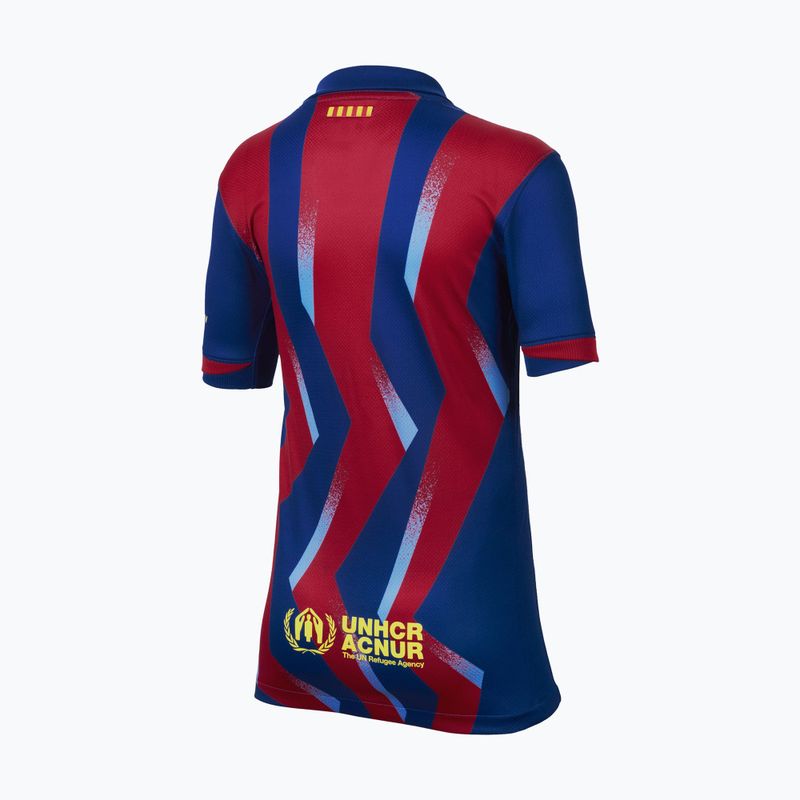 Футболка футбольна дитяча Nike FC Barcelona 2025/26 Stadium Fourth gym blue/gym blue/salsa red/opti yellow 7