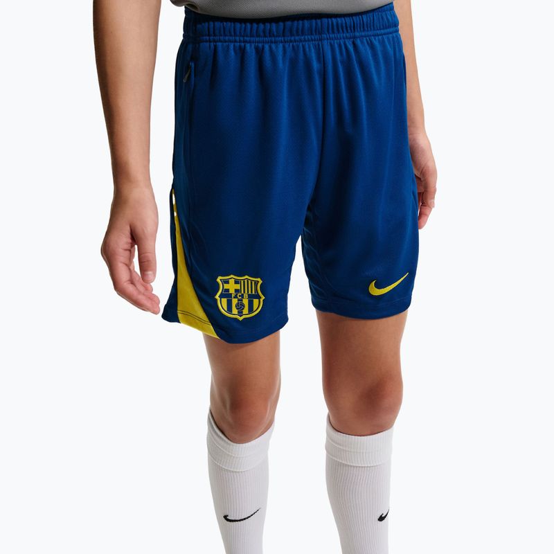 Шорти футбольні дитячі Nike FC Barcelona Strike SE Jr gym blue/opti yellow/opti yellow 7