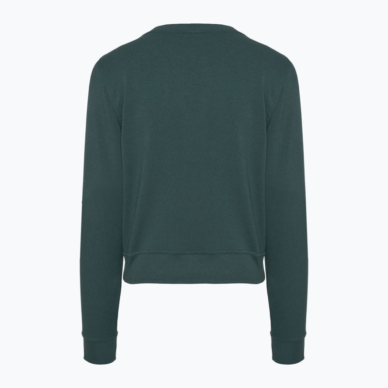 Жіночий світшот Nike Dri-FIT One Crew Neck French Terry жіночий вінтажний зелений/чорний 2