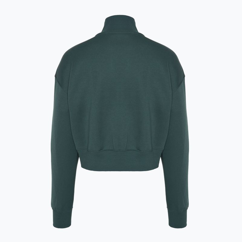 Жіночий спортивний світшот Nike Phoenix Fleece 1/2 на блискавці укорочений вінтажний зелений / вітрильний 2