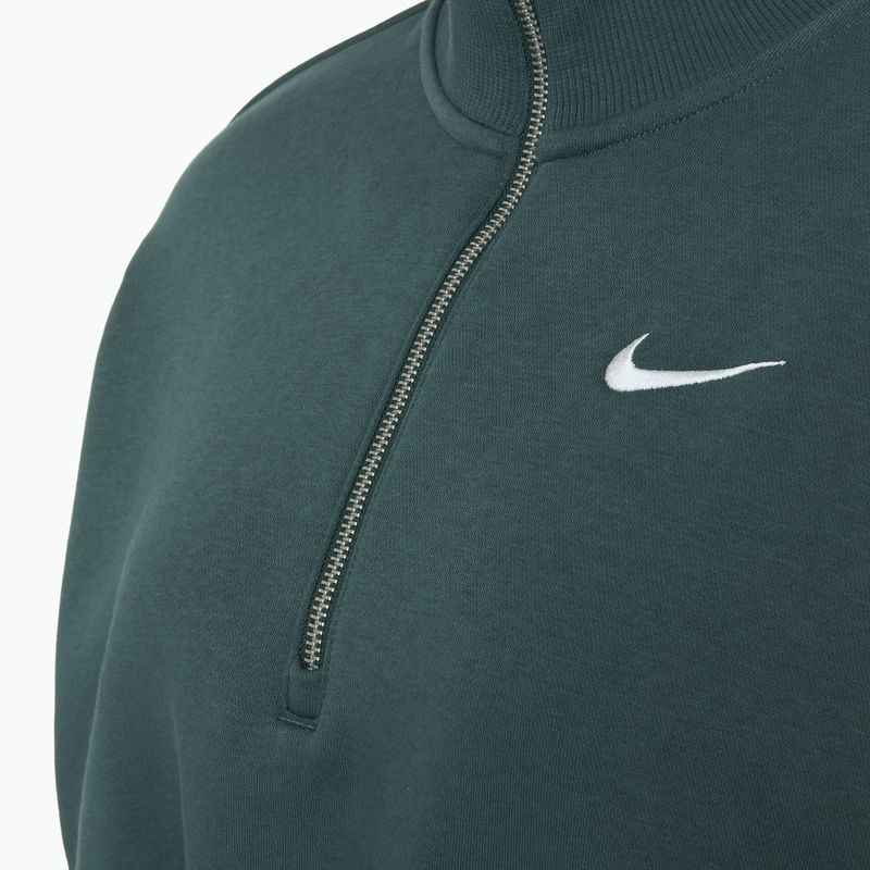 Жіночий спортивний світшот Nike Phoenix Fleece 1/2 на блискавці укорочений вінтажний зелений / вітрильний 3
