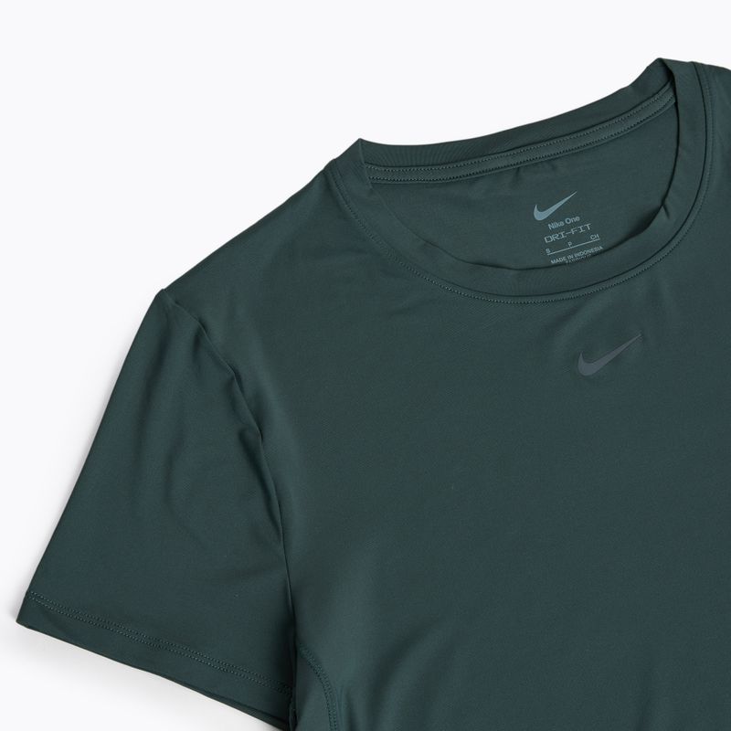 Футболка жіноча Nike One Classic Dri-Fit vintage green / black 3