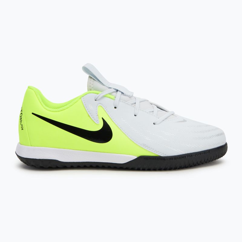 Кросівки футбольні дитячі Nike Phantom GX 2 Academy IC metallic silver/volt/black 2