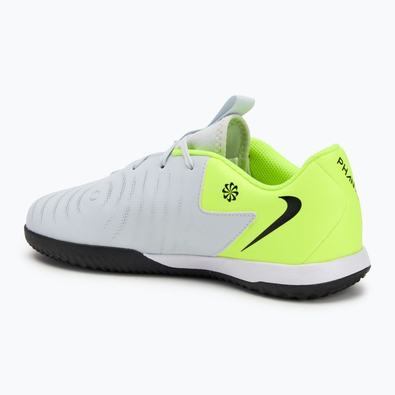 Кросівки футбольні дитячі Nike Phantom GX 2 Academy IC metallic silver/volt/black 3