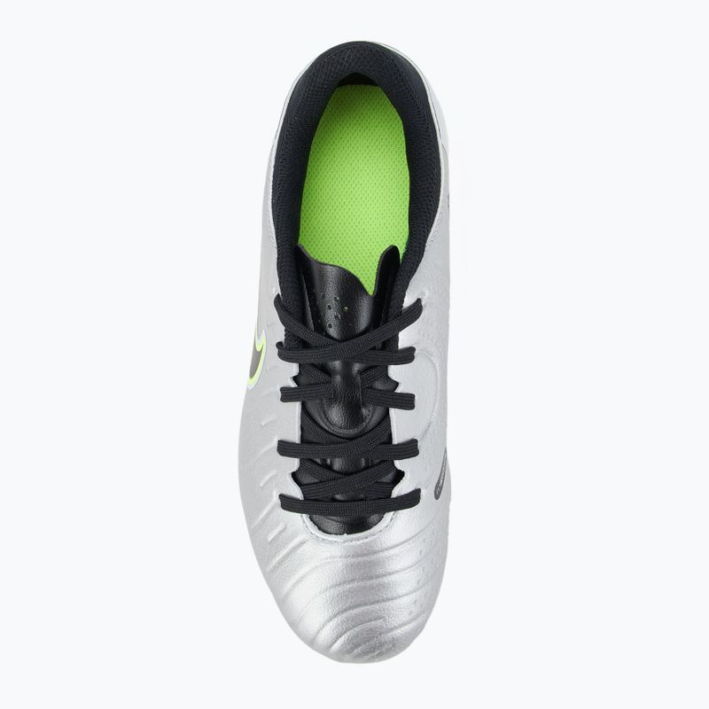 Кросівки футбольні дитячі Nike Tiempo Legend 10 Academy FG/MG metallic silver/volt/black 5