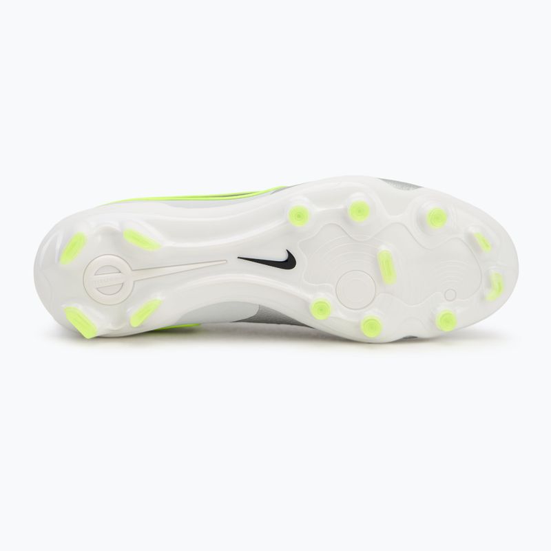 Кросівки футбольні чоловічі Nike Tiempo Legend 10 Pro FG metallic silver/volt/black 4