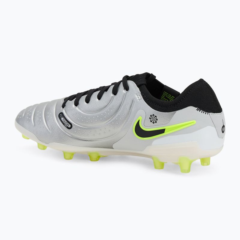 Чоловічі футбольні бутси Nike Legend 10 Pro Ag-Pro металік сріблястий / вольт / чорний 3