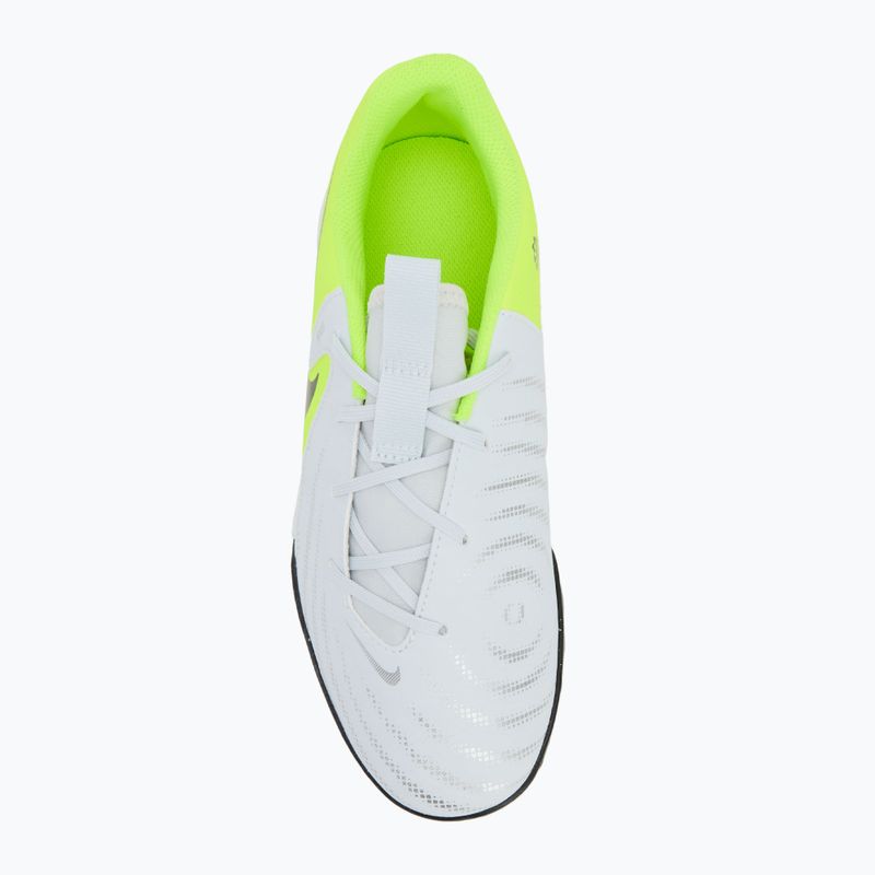 Кросівки футбольні дитячі Nike Phantom GX 2 Academy TF metallic silver/volt/black 5