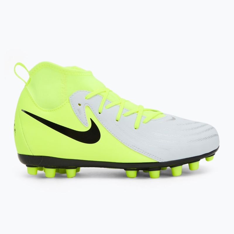 Кросівки футбольні дитячі Nike Phantom Luna 2 Academy AG Jr metallic silver/black/volt 2