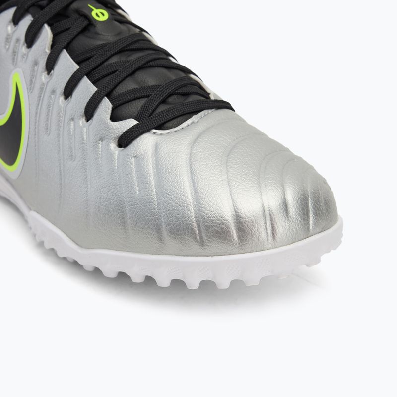 Кросівки футбольні чоловічі Nike Tiempo Legend 10 Academy TF metallic silver/volt/black 7