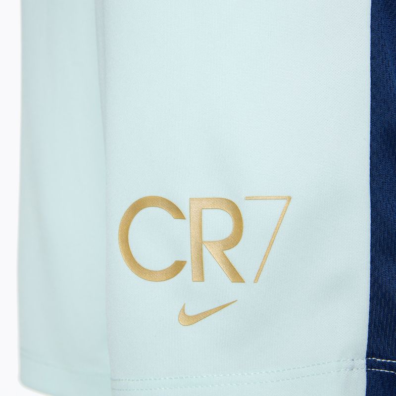 Дитячі футбольні шорти Nike CR7 Academy Dri-FIT ледь зелені / синя пустота / металеве золото 3