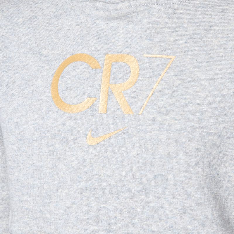 Дитячий світшот Nike CR7 Club Fleece світло-димчастий сірий / верес / металеве золото 3