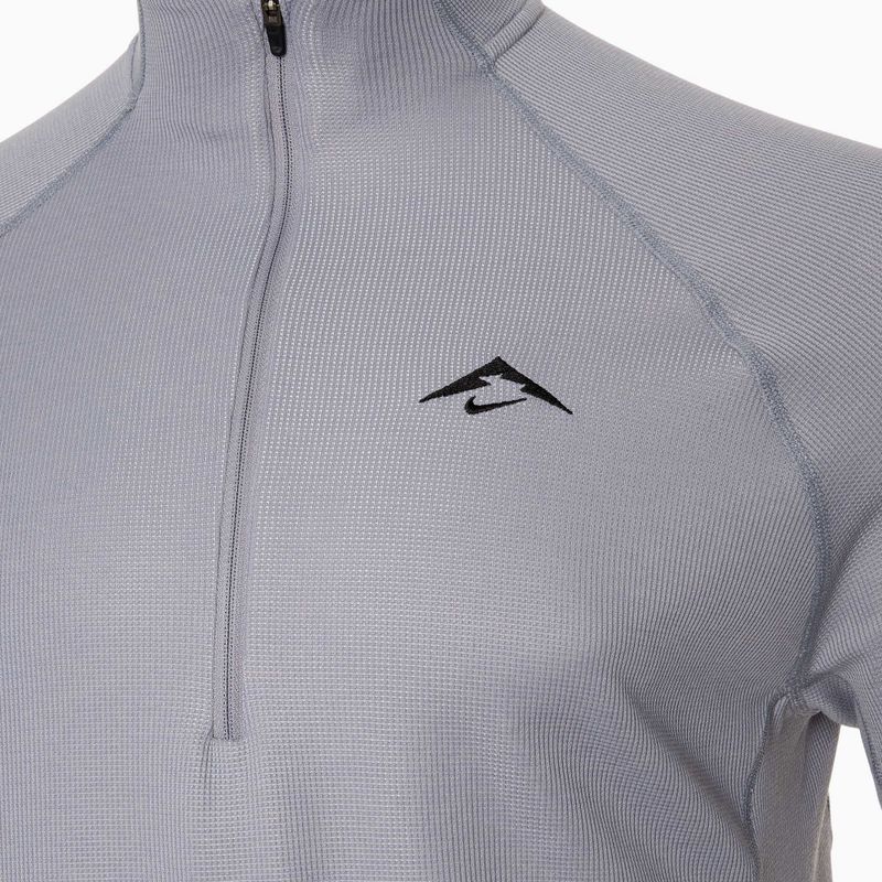 Кофта для бігу чоловіча Nike Trail Dri-Fit 1/2 Zip cement grey/black 3