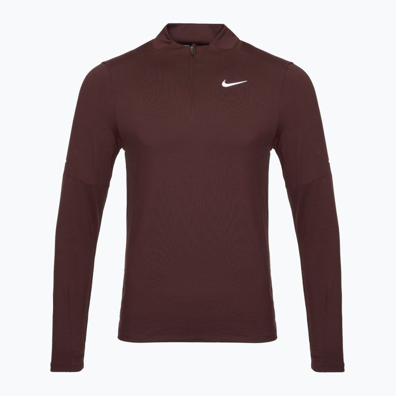 Чоловічий біговий лонгслів Nike Dri-FIT Element 1/2-Zip з довгим рукавом бордовий краш