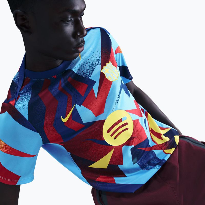 Футболка футбольна чоловіча Nike FC Barcelona Academy Pro SE Pre-Match university blue/opti yellow 5