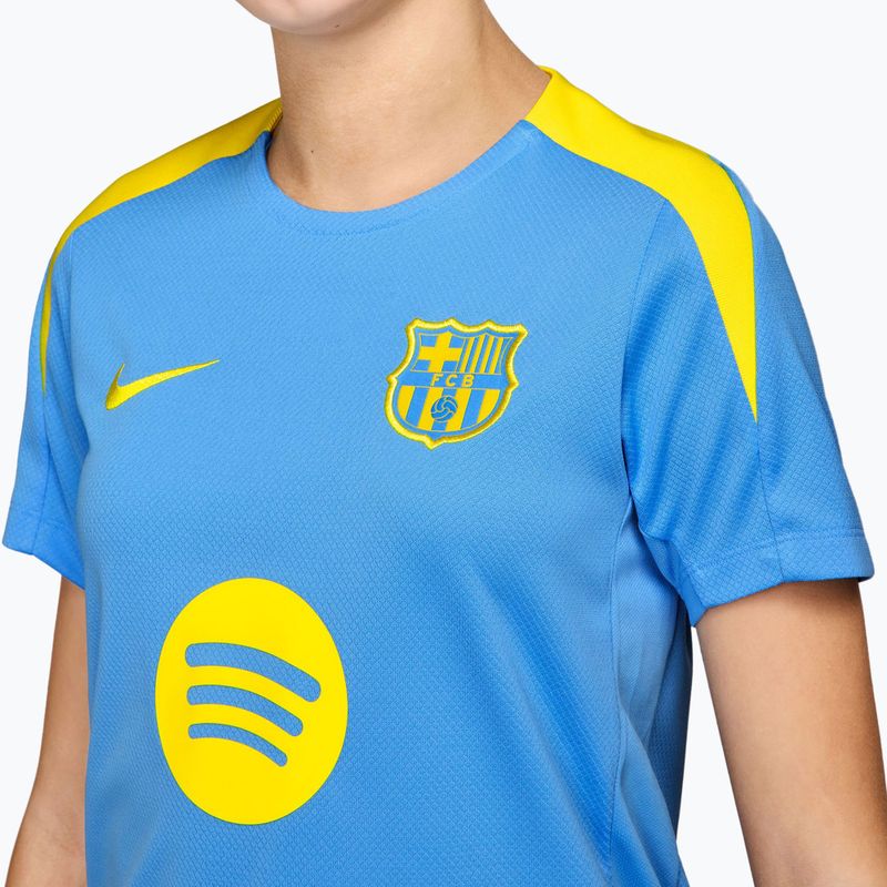 Футболка футбольна дитяча Nike FC Barcelona Strike SE Jr university blue/opti yellow 3