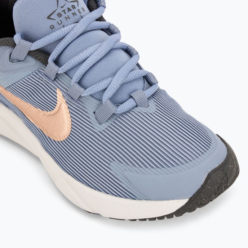 Кросівки для бігу дитячі Nike Star Runner 4 ashenslate/armorynavy/pureplatinum/metalredbronze 7