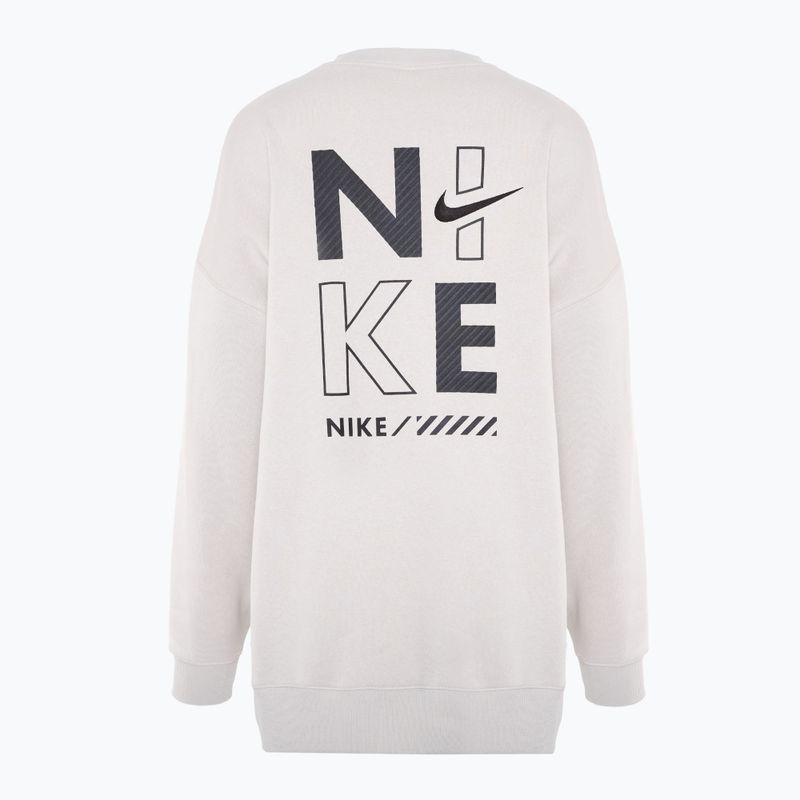 Кофта жіноча Nike Sportswear Oversized Crew-Neck light iron ore 2