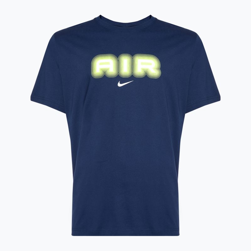 Футболка чоловіча Nike Air Graphic midnight navy/volt