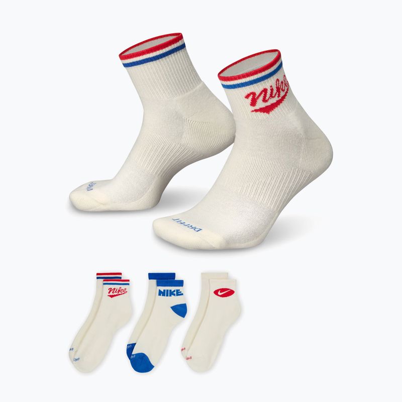 Шкарпетки чоловічі Nike Everyday Plus Ankle 3 пари multi-color/901 3