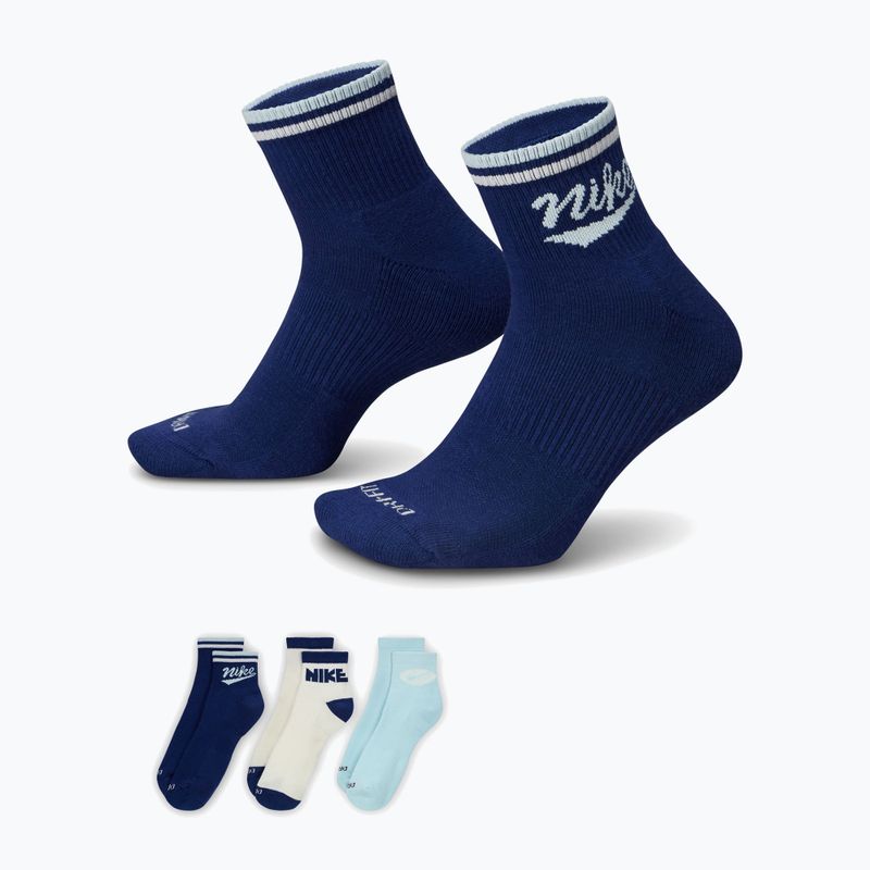 Шкарпетки чоловічі Nike Everyday Plus Ankle 3 пари multi-color/902 3