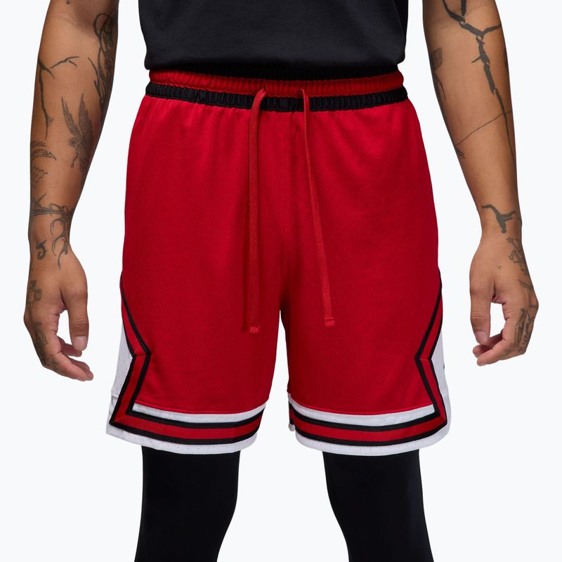 Шорти баскетбольні чоловічі Nike Jordan Mesh Diamond 4" gym red/white/black 3