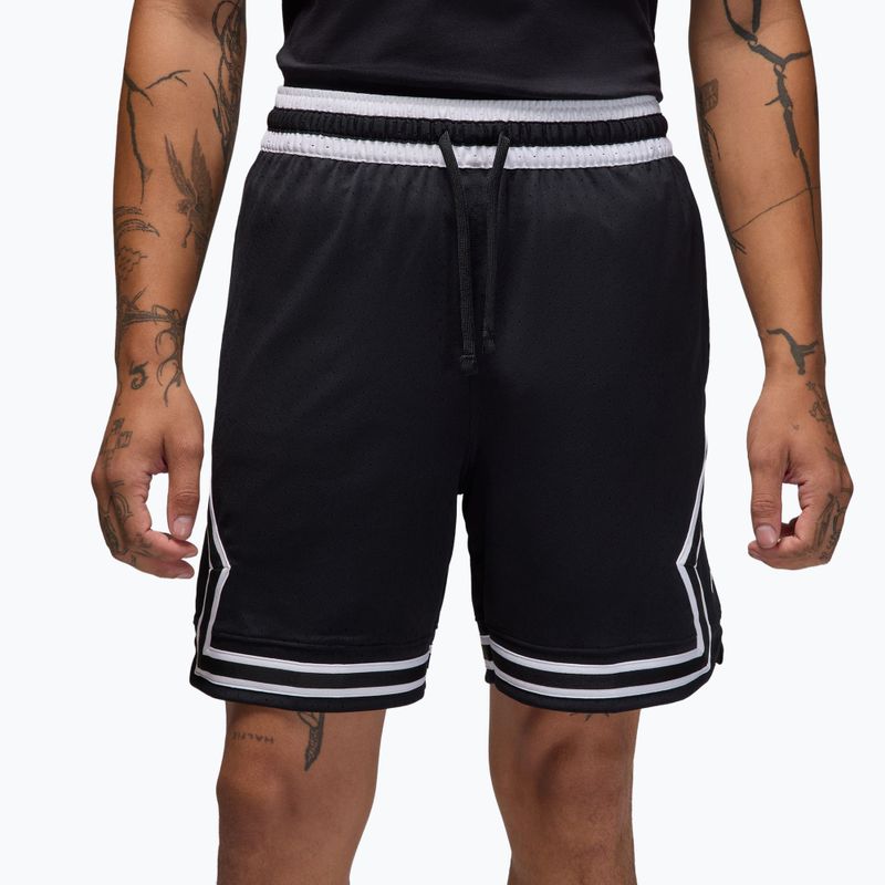 Шорти баскетбольні чоловічі Nike Jordan Mesh Diamond 4" black/white/white 3