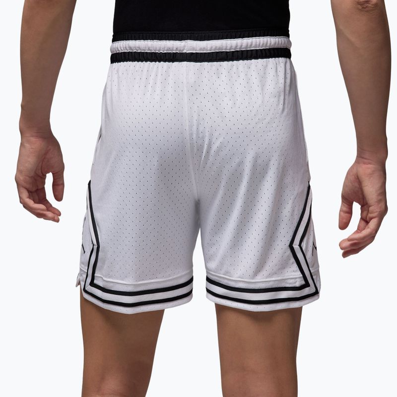 Шорти баскетбольні чоловічі Nike Jordan Mesh Diamond 4" white/black/black 4