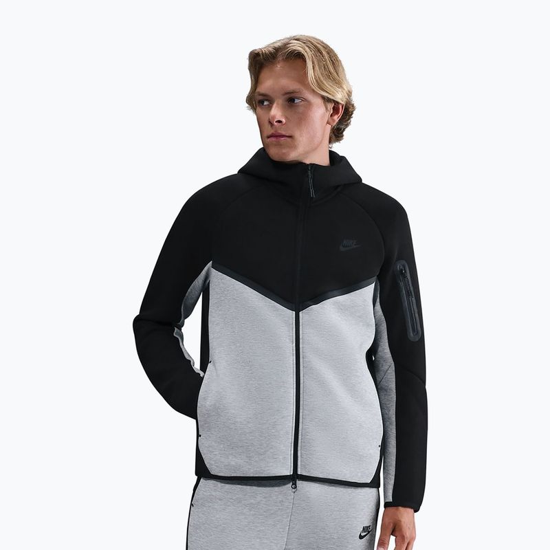 Кофта чоловіча Nike Tech black/dark grey heather/black