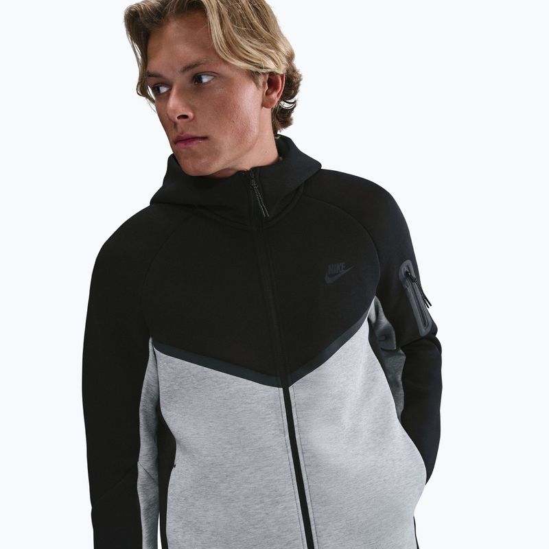 Кофта чоловіча Nike Tech black/dark grey heather/black 3