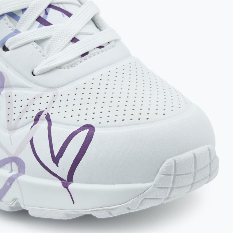 Кросівки жіночі SKECHERS JGoldcrown Uno Spread The Love white/light purple 7