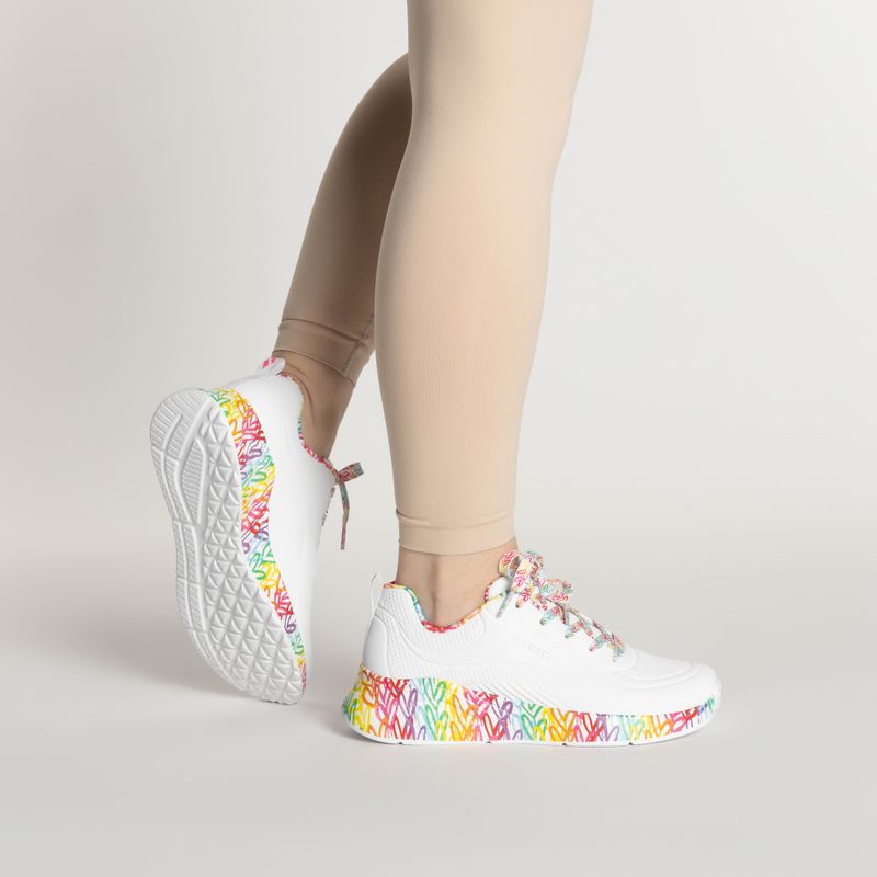 Черевики жіночі SKECHERS Uno Lite Exuberant Hearts white/multi 2